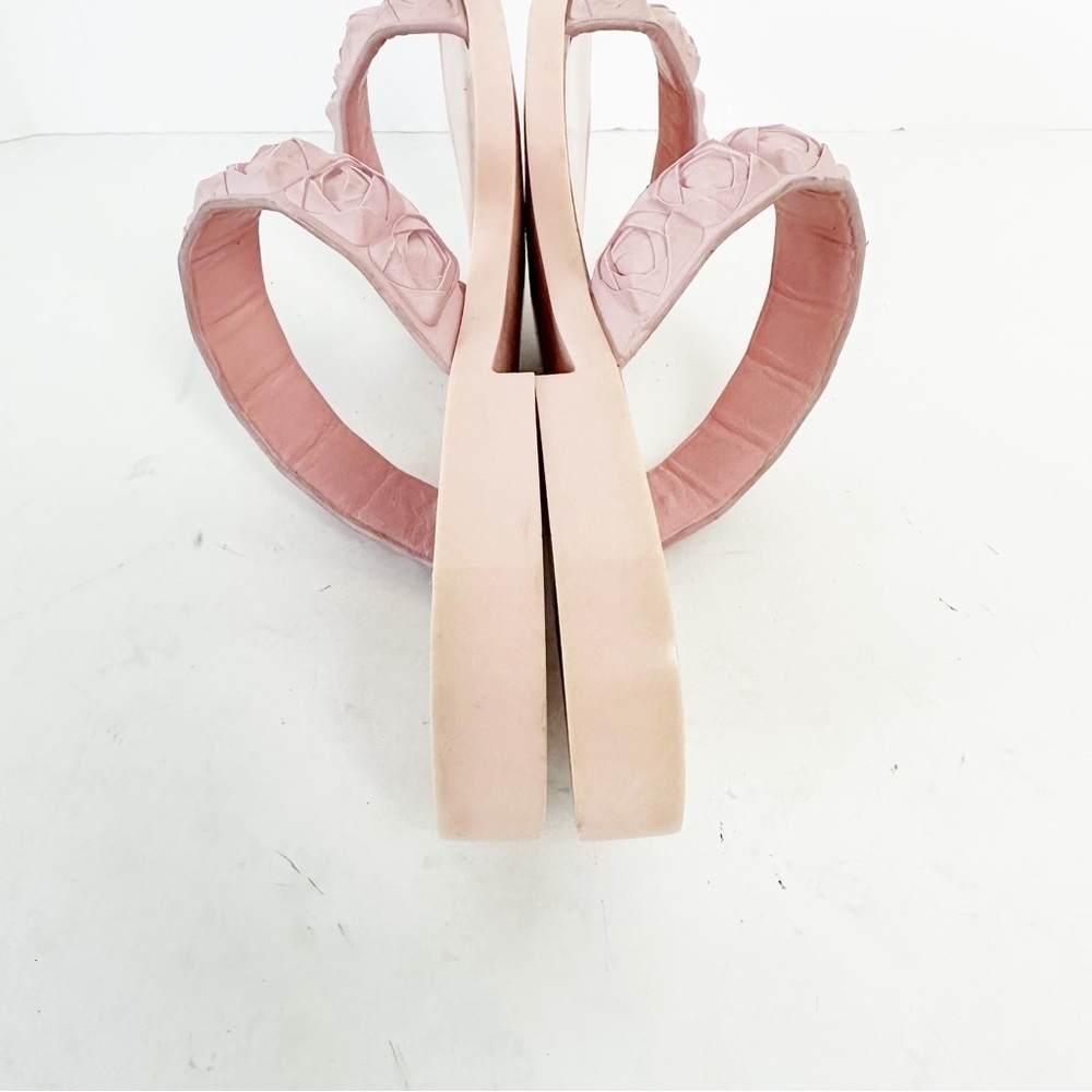 Stuart Weitzman Dusty Rose Rosita Debossed Sandal… - image 8